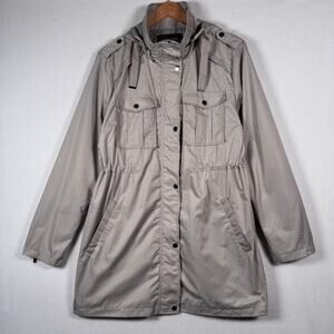Johnston & Murphy Women’s Rain Jacket sz Large Comfort Stylish Hooded